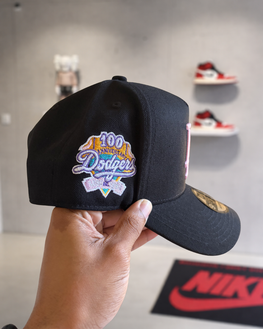 Los Angeles Dodgers 9FORTY A-Frame Snapback (Pink+Black)