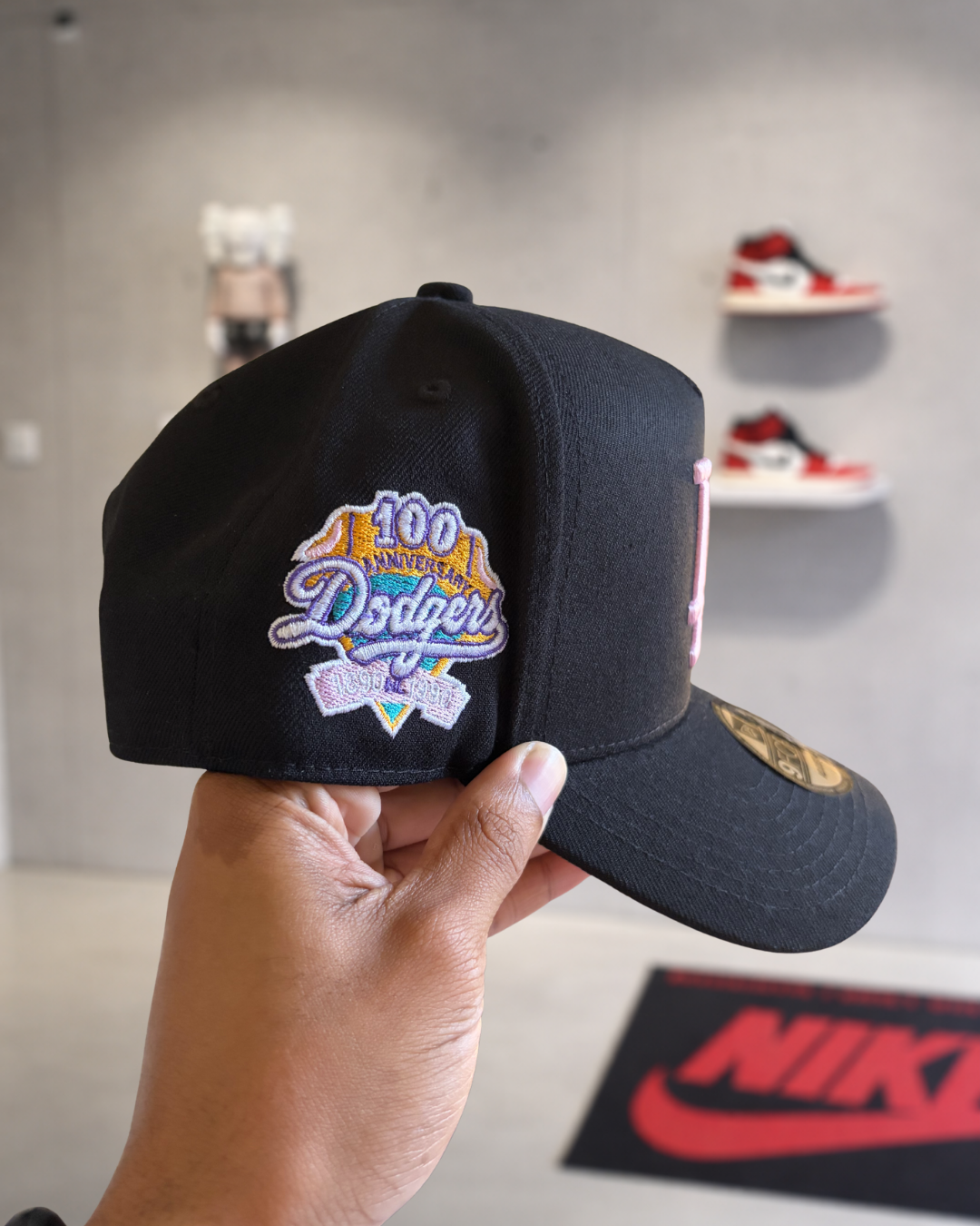 Los Angeles Dodgers 9FORTY A-Frame Snapback (Pink+Black)